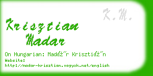 krisztian madar business card